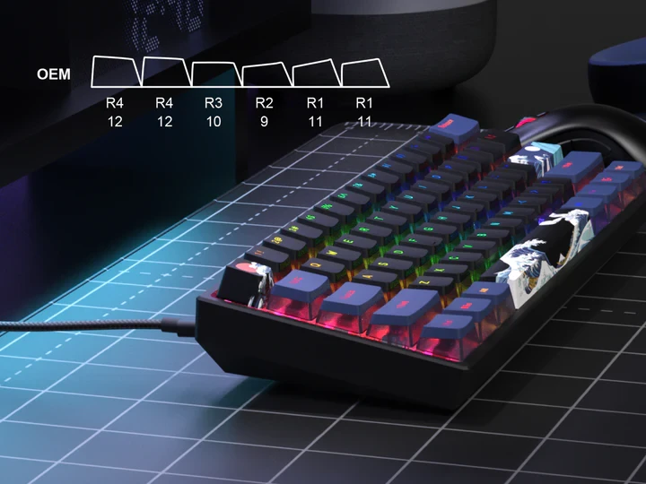 Клавиатура Womier WK61 V2 60% с красными переключателями (2629256611) - фото 3 Клавиатура Womier WK61 V2 60% с красными переключателями (2629256611) - фото 3