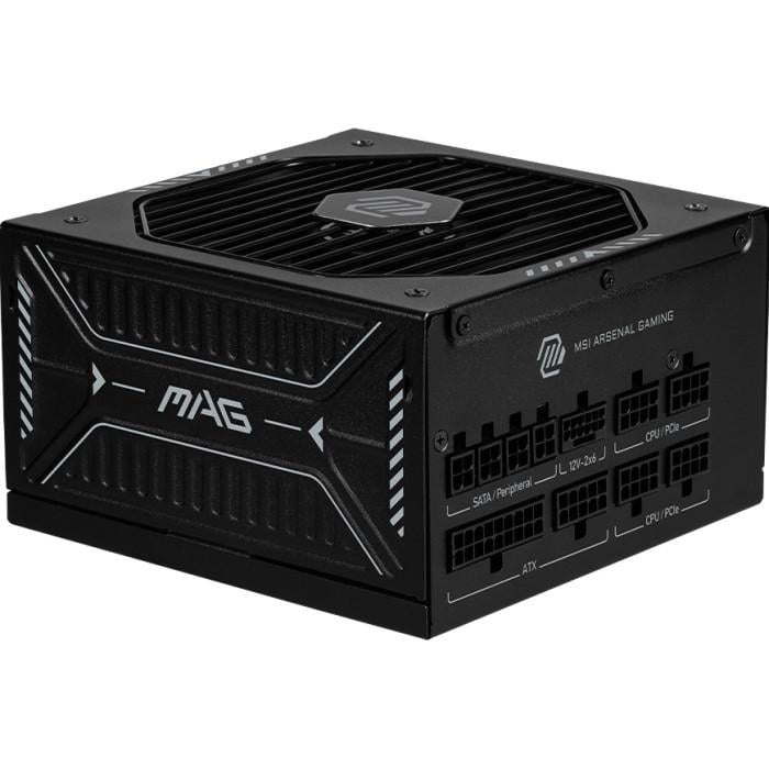 Блок питания модульный для ПК MSI MAG A1000GLS PCIE5 ATX 3.1 1000W с вентилятором 135 мм 80+ Gold Black