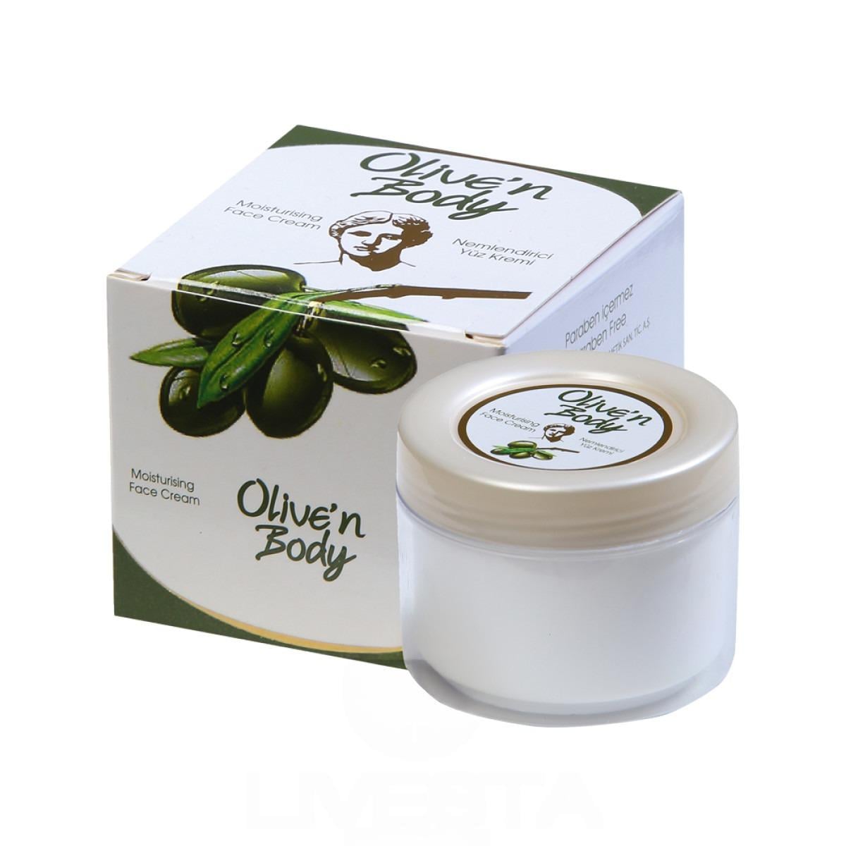 Крем для лица с экстрактом листьев растительного масла и алоэ Olive’n Body увлажняющий 100 мл