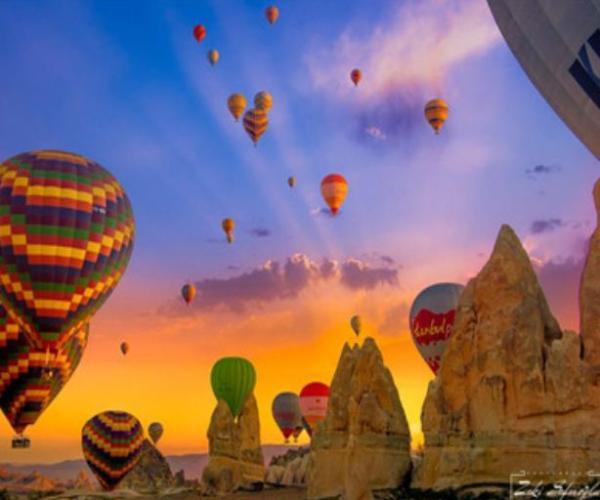 Картина по номерам Josef Otten Пейзаж Воздушные шары 40х50 см в термопакете (5755Y_O-mt)