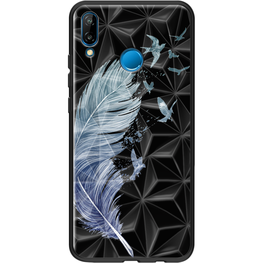 Чехол Boxface Huawei P20 Lite Feather Черный силикон с призмой (33127-cc38-37849)