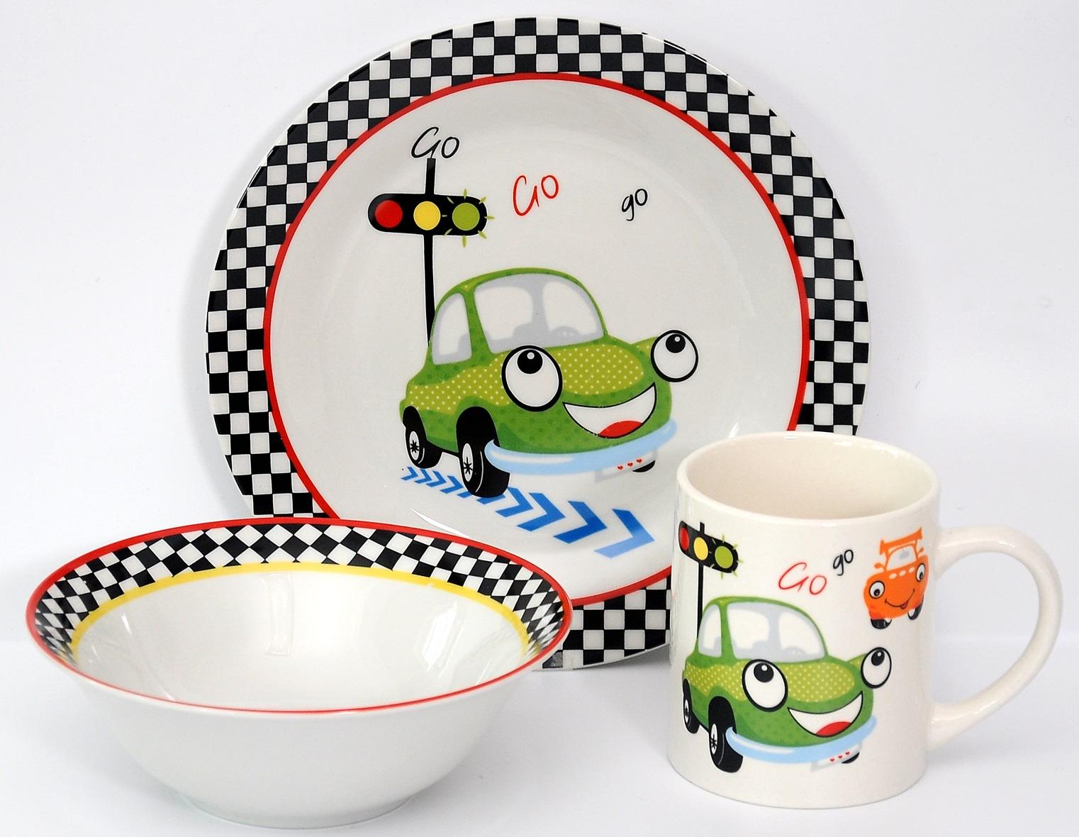 Набір дитячого посуду Limited Edition FUNNY CAR 3 шт. (UG-YF6028)