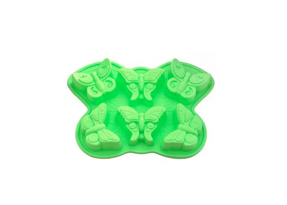 Форма для випічки Fissman 32,5x23x3,8 см силіконова 6 кексів метеликів (BW-6660.6)