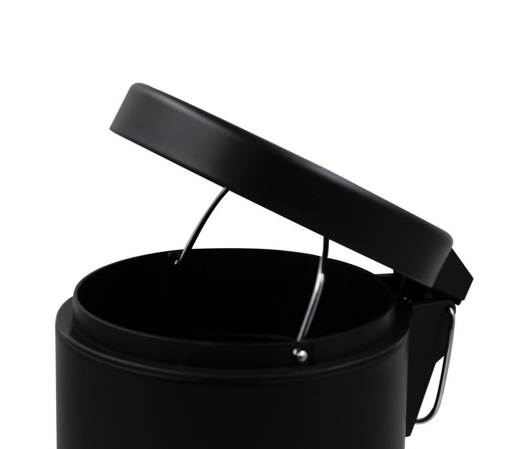Відро для сміття кругле Zerix Solo-TC0107 Black 7 л Чорний (ZX5900) - фото 6