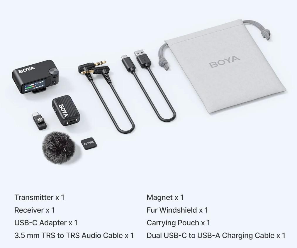 Микрофон петличный Boya BOYAMIC 2-03 2025 Type-C+3,5 мм TRS 1 шт. (50057) - фото 14 Микрофон петличный Boya BOYAMIC 2-03 2025 Type-C+3,5 мм TRS 1 шт. (50057) - фото 14