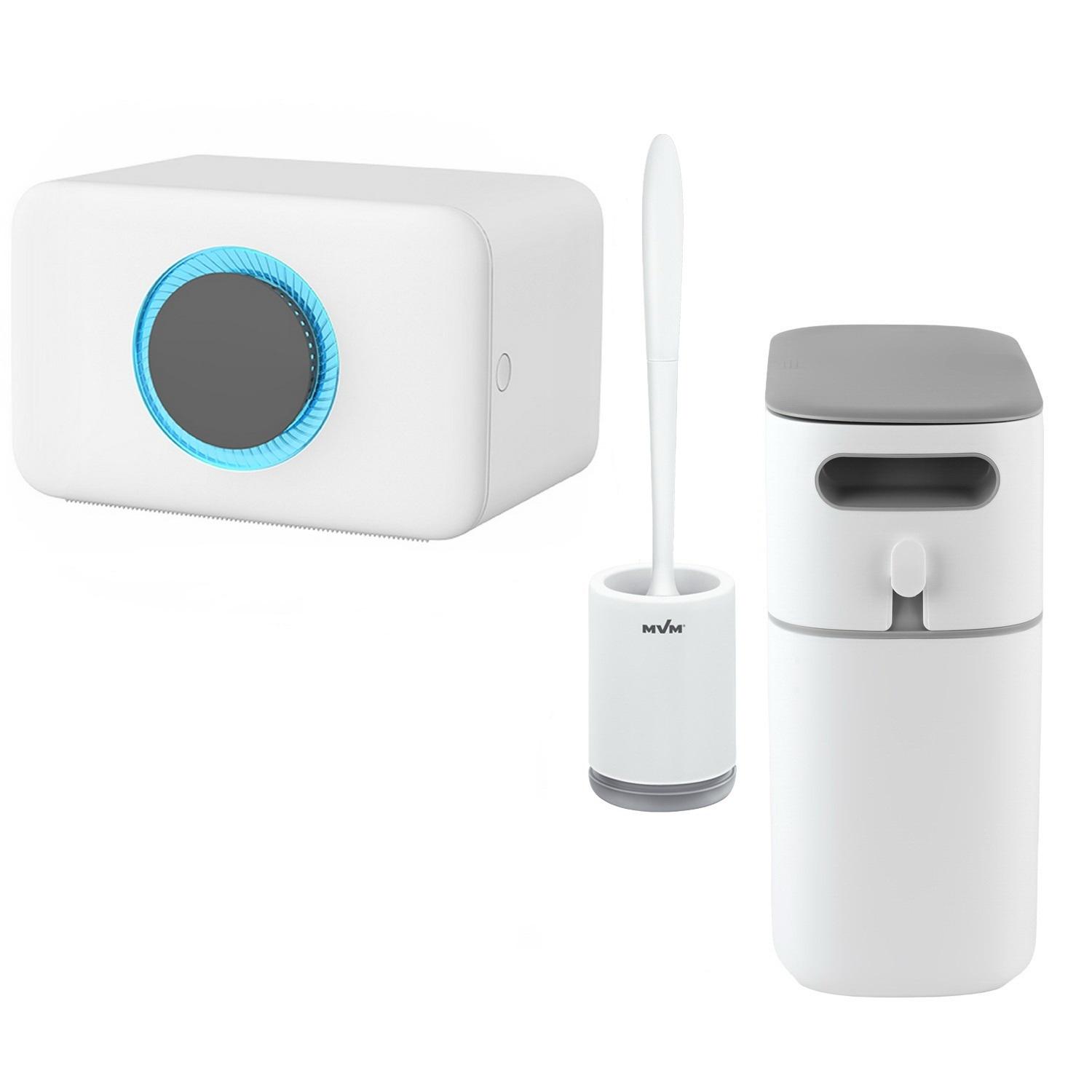 Набір аксесуарів для ванної MVM №25 MVM-MH-25 white/gray Сірий (228045)