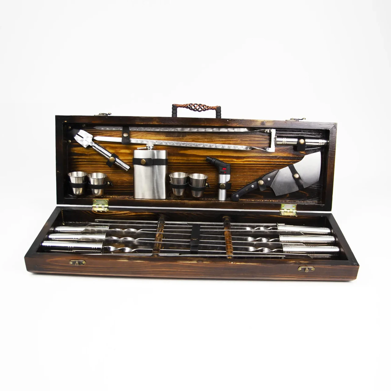 Набір шампурів у кейсі Lux Happy Days Срібло MAX (9573121)