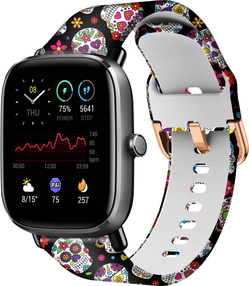 Ремінець Colorful для Amazfit GTS 2 mini Skull (28553) - фото 1