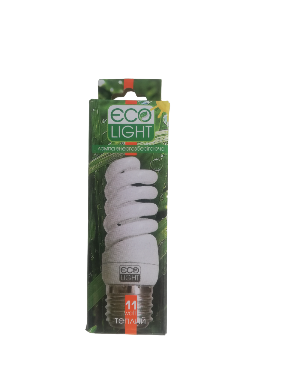 Лампа энергосберегающая Ecolight 11 W E27 2700К Желтое мягкое теплое - фото 2