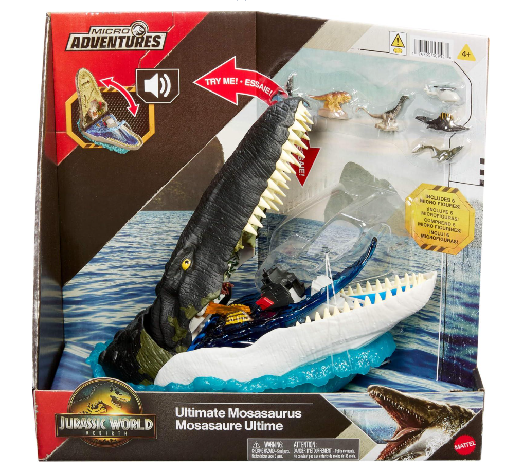 Динозавр Мозазавр Jurassic World Rebirth Bite N Blast Mosasaurus Playset with 7 Interactive Features (147412589)