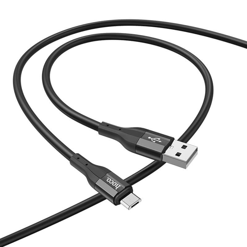 Кабель Hoco Micro USB Creator silicone charging data cablex72 1 м Черный - фото 2 Кабель Hoco Micro USB Creator silicone charging data cablex72 1 м Черный - фото 2