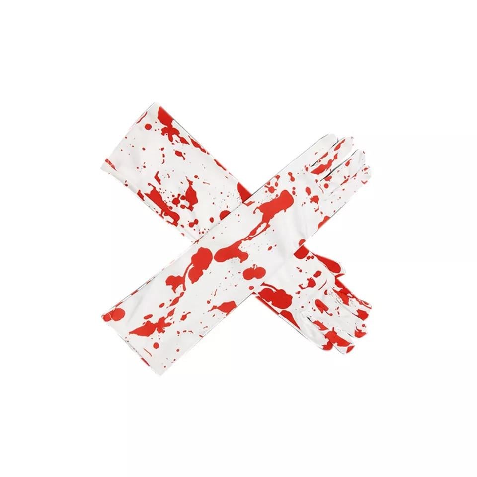 Одежда для Хэллоуина перчатки One size Бело-красный (780451)