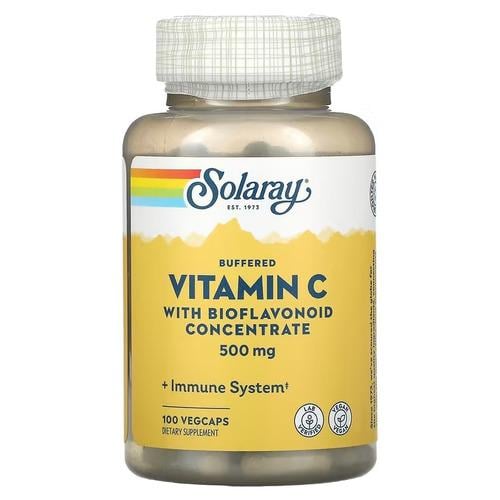 Витамин С Solaray Buffered Vitamin C with Bioflavonoid Concentrate 500 мг 100 VegCaps (SOR-04420) Витамин С Solaray Buffered Vitamin C with Bioflavonoid Concentrate 500 мг 100 VegCaps (SOR-04420)