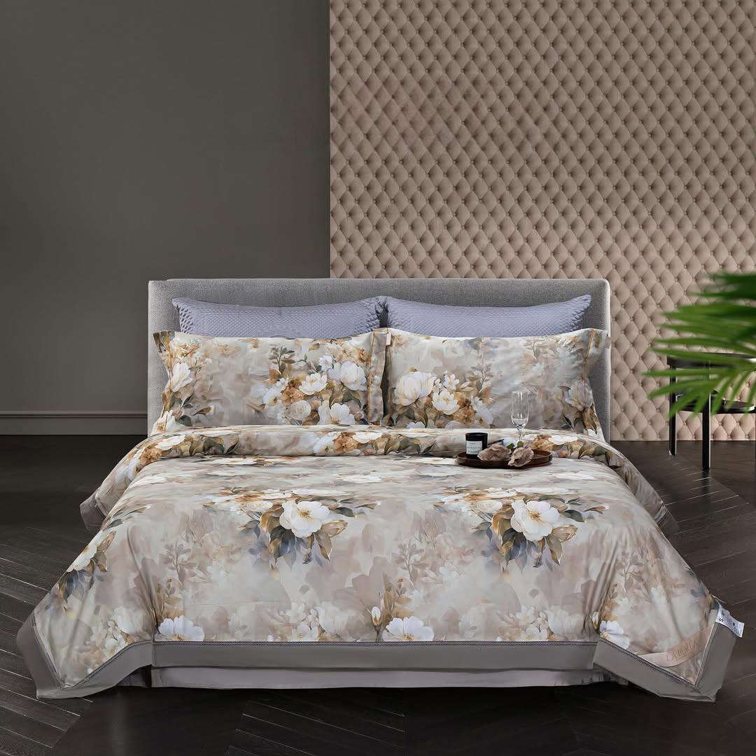 Комплект постельного белья с одеялом сатин семейный (70132)