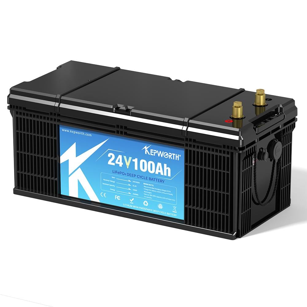 Акумулятор Kepworth LiFePO4 24V 100Ah 2560W із зарядним пристроєм BMS (K24100525) - фото 2 Акумулятор Kepworth LiFePO4 24V 100Ah 2560W із зарядним пристроєм BMS (K24100525) - фото 2
