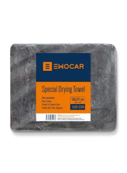 Полотенце микрофибровое Ewocar Twisted loop 1600 gsm 70х100 см Серый (TLT70100)
