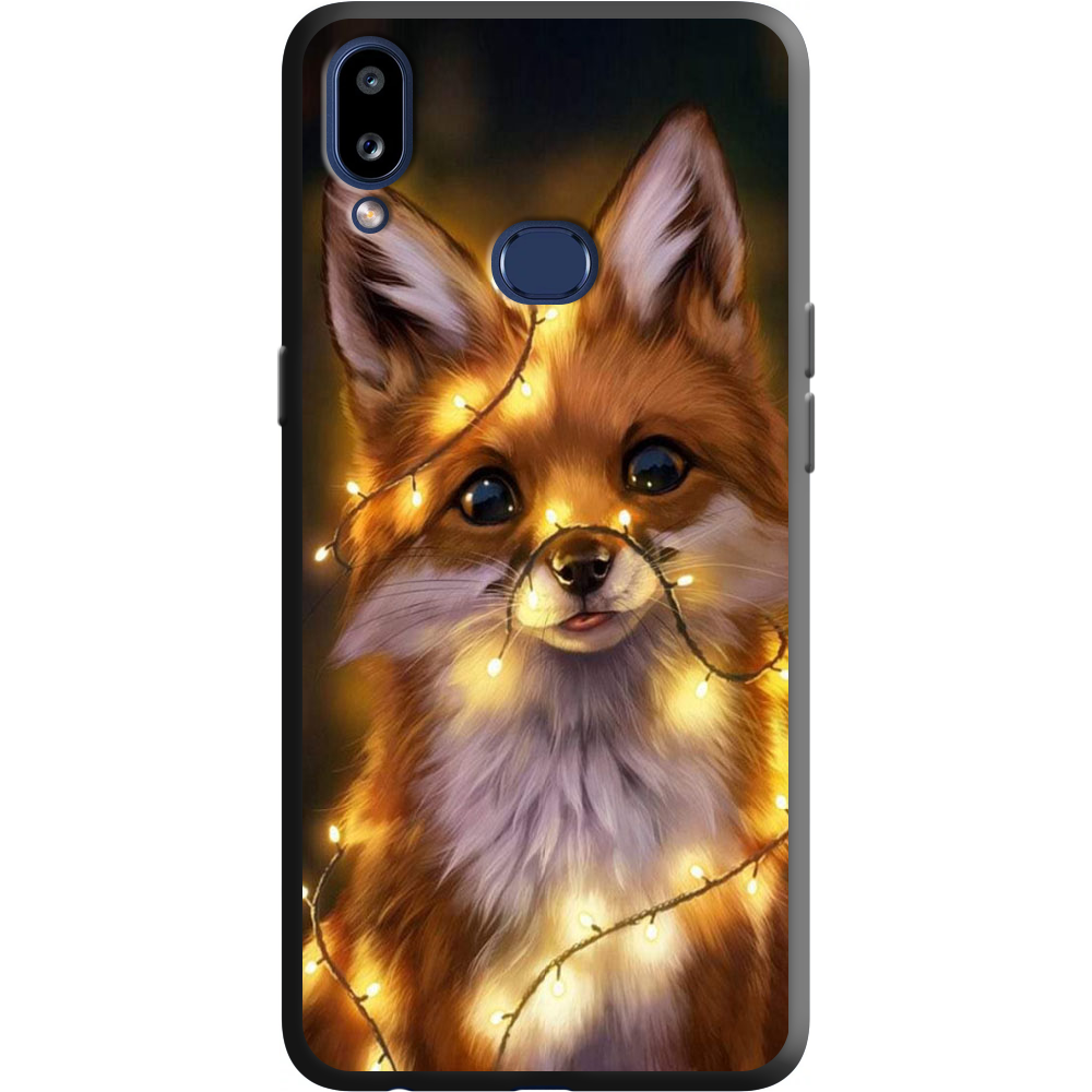 Чохол Boxface Samsung A107 Galaxy A10s Різдвяна Лисичка Чорний силікон (37944-up2399-38151)