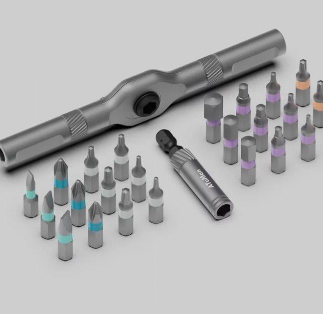 Отвертки с трещоткой универсальные DUKA Mi RS1 Multipurpose Ratchet Screwdriver Set Black (12155926) - фото 2