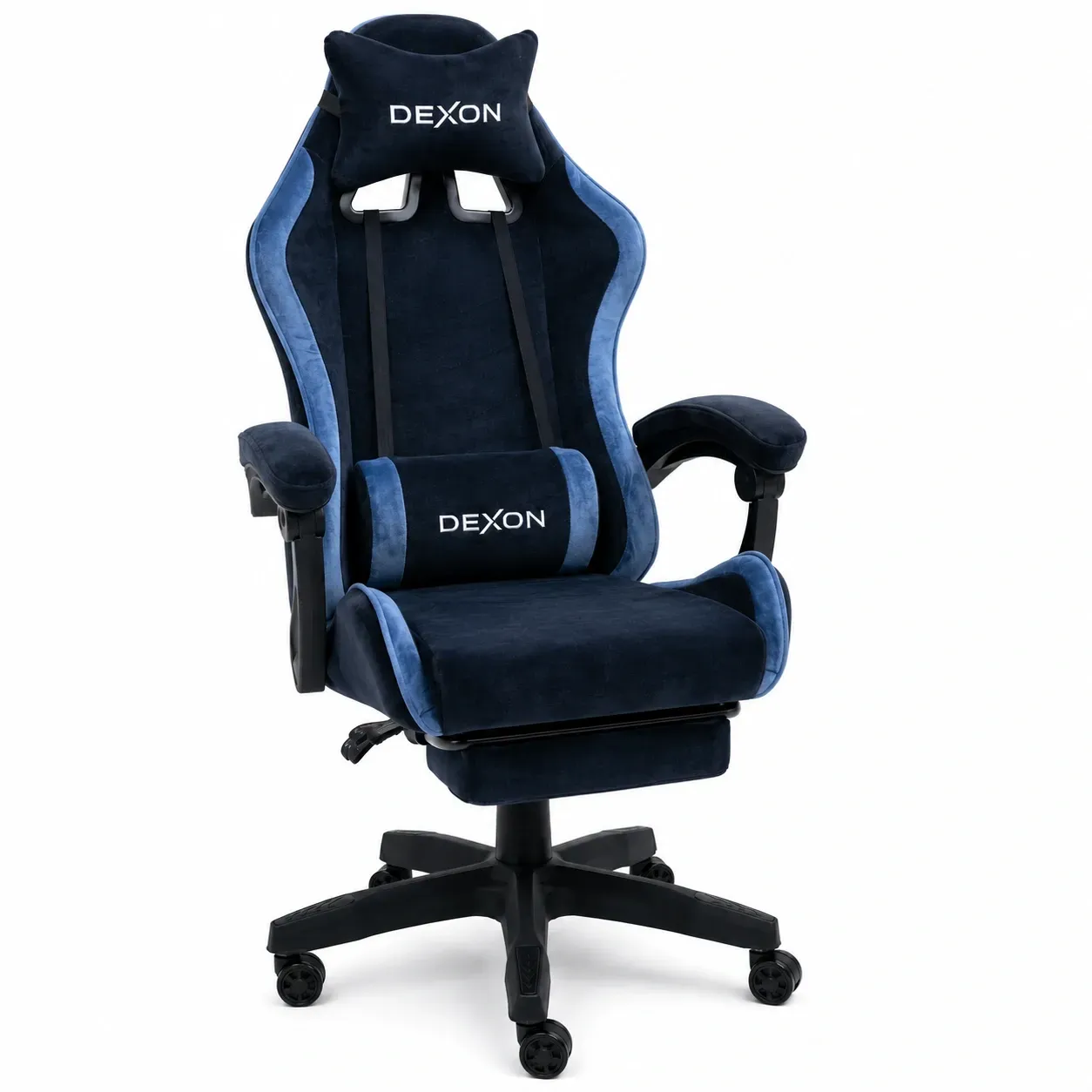 Геймерское кресло DEXON ONYX с подставкой для ног из велюра Lagoon (40291)