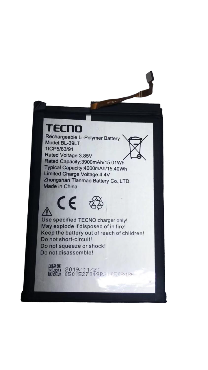 Батарея Tecno Spark 4 KC2/KC8 BL-39LT 4000 mAh PRC