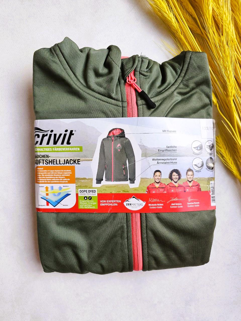 Куртка-софтшел на фліс Crivit для дівчинки 122-128 см (20410303)