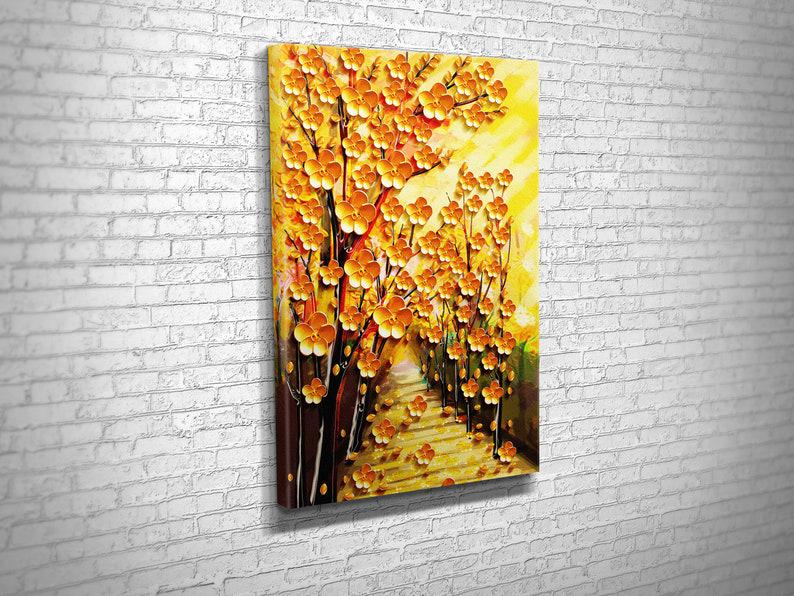 Картина для интерьера Золотые природа 120x80 см (482)