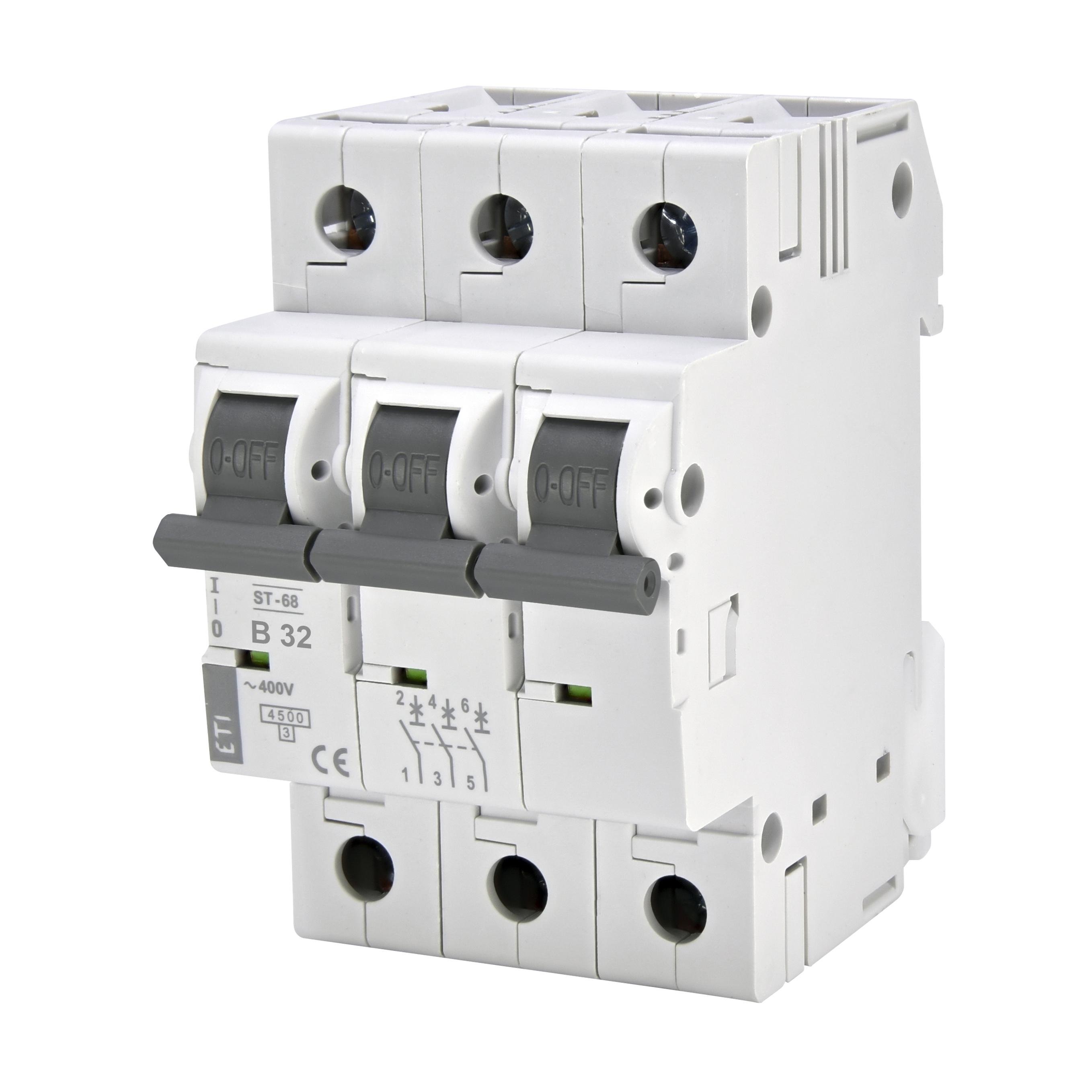 Автоматичний вимикач ETI ST-68 3P 32A B 4,5 kA 2175319
