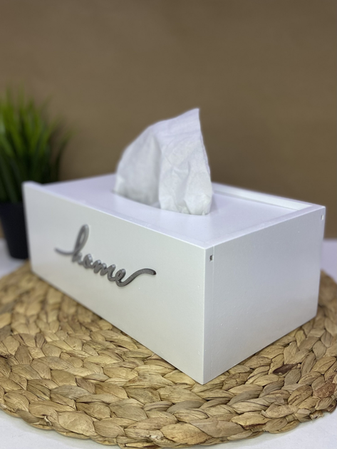 Серветниця Home 26х14х9,5 см Silver/White (Box2) - фото 2