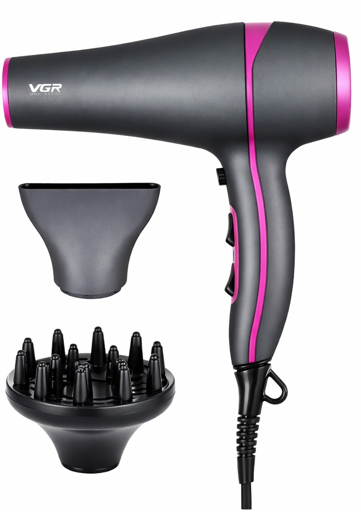 Фен VGR V-402 з дифузором та концентратором 2200 Вт (ML-05599)
