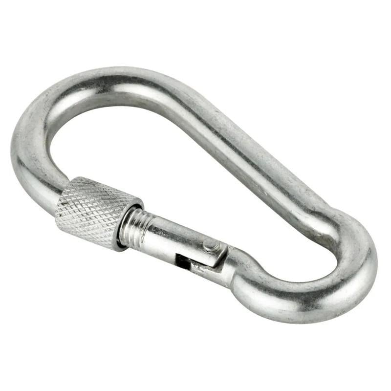 Карабин Metalvis DIN 5299 D ø 7x70 мм пожарный с муфтой цинк 5 шт. Белый (3KR20PD00003KR7070) Карабин Metalvis DIN 5299 D ø 7x70 мм пожарный с муфтой цинк 5 шт. Белый (3KR20PD00003KR7070)