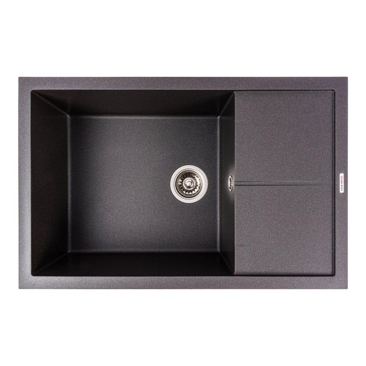 Мойка гранитная Valeso Calypso 790х500 врезная прямоугольная Морион матовый (PLTM-SP000049489)