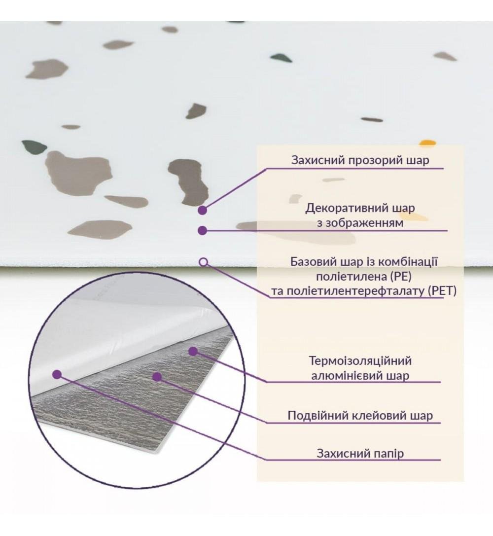 Плитка самоклеящаяся стеновая PET 600х300х2 мм 1 шт. (PET-1676) - фото 4 Плитка самоклеящаяся стеновая PET 600х300х2 мм 1 шт. (PET-1676) - фото 4