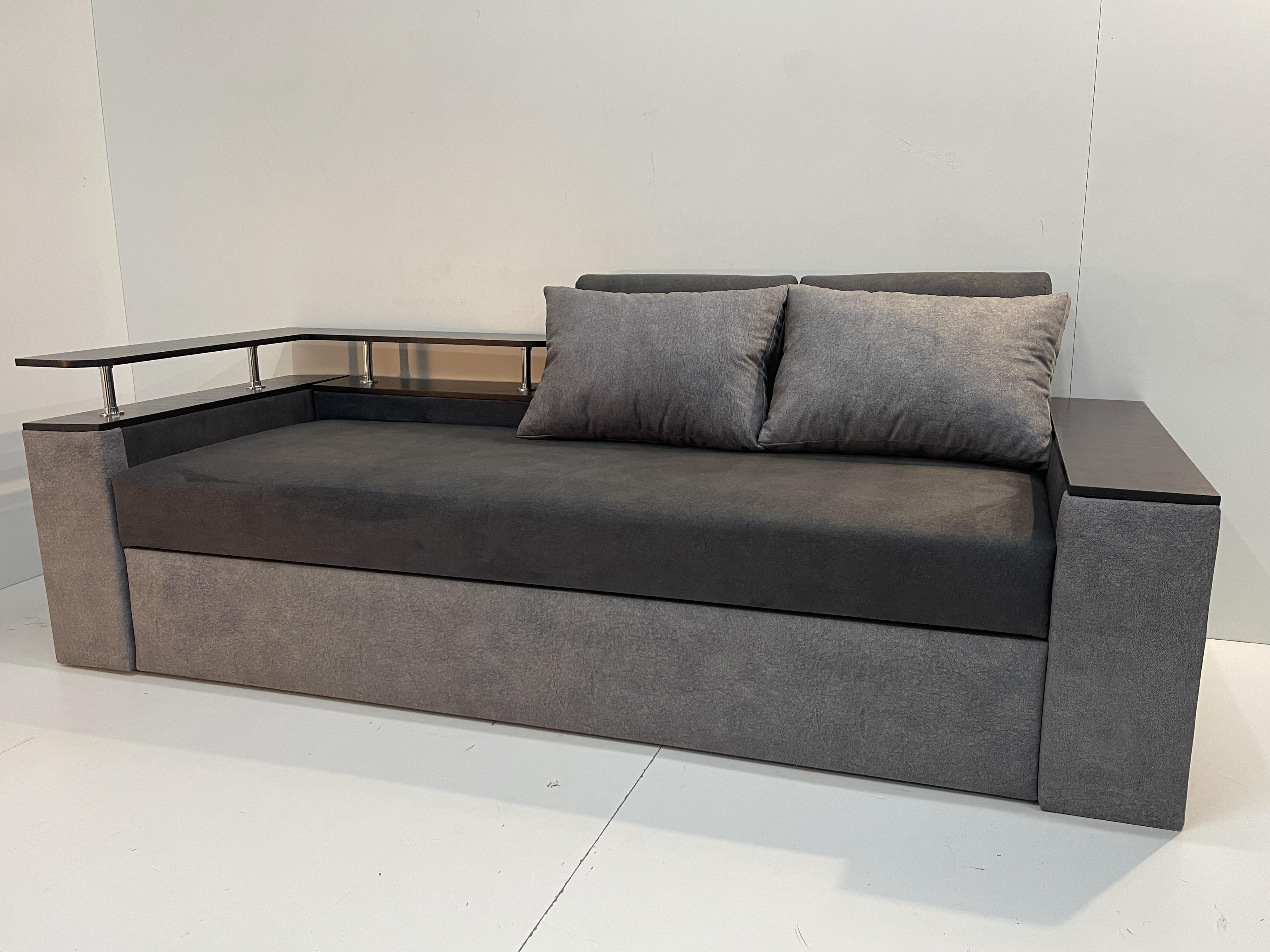 Диван Престиж 230х95 см Темно-серый