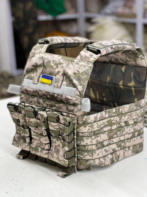 Плитоноска з трьома підсумками під магазини АК Олива (34697) - фото 2 Плитоноска з трьома підсумками під магазини АК Олива (34697) - фото 2