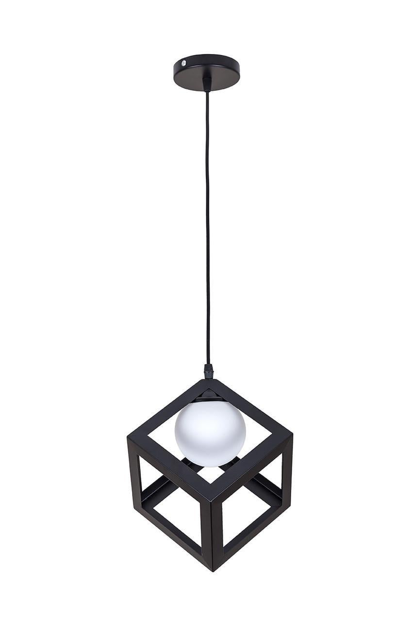 Подвесной светильник Levistella 756PR160glass-1 BK+WH с металлическим плафоном Черный (1887936188)