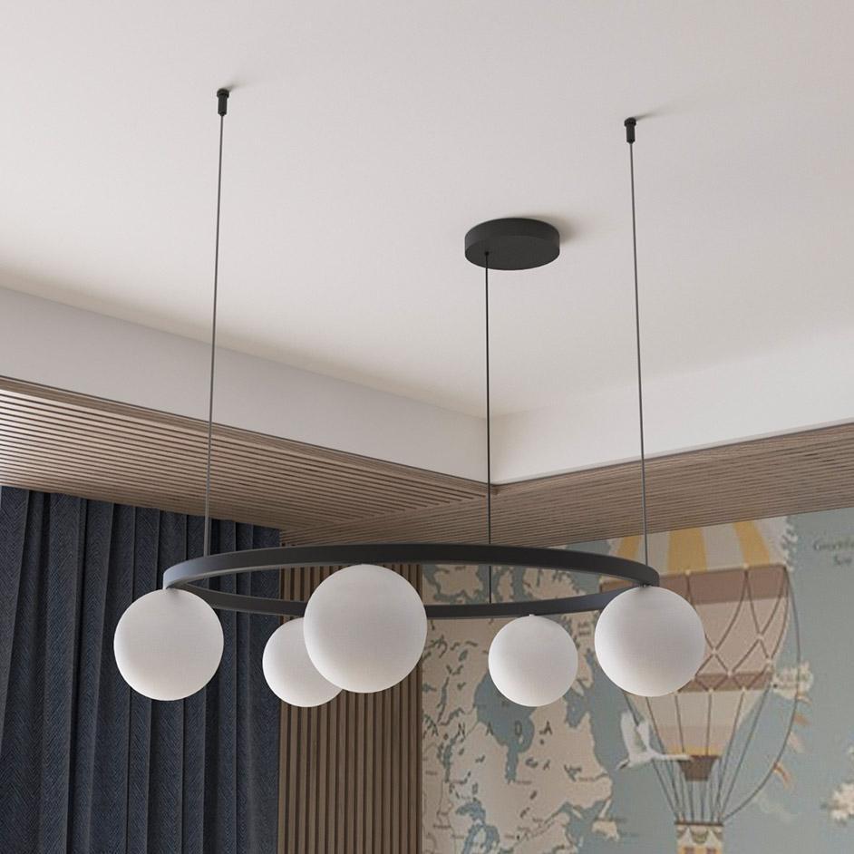 Светильник подвесной Mj-Light Globe Cirkle 3200K Bk (15012)