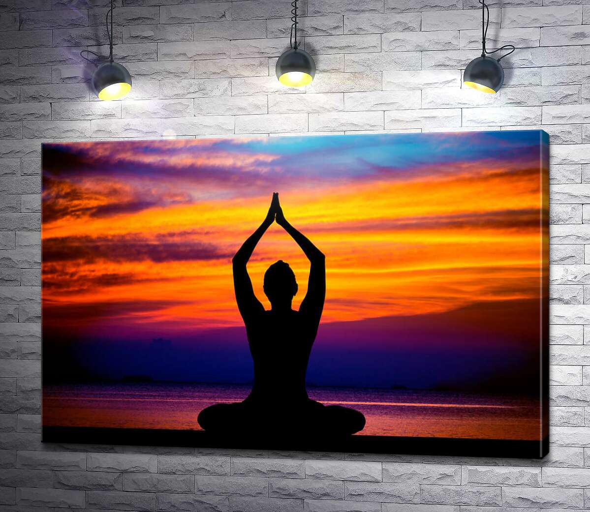 Картина ArtPoster Медитація в фарбах заходу сонця 130x87 см Модуль №1 (004332)