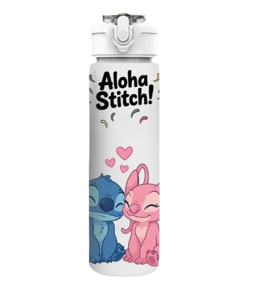 Детская бутылка для воды с трубочкой Stich 750 мл Белый (35109985)