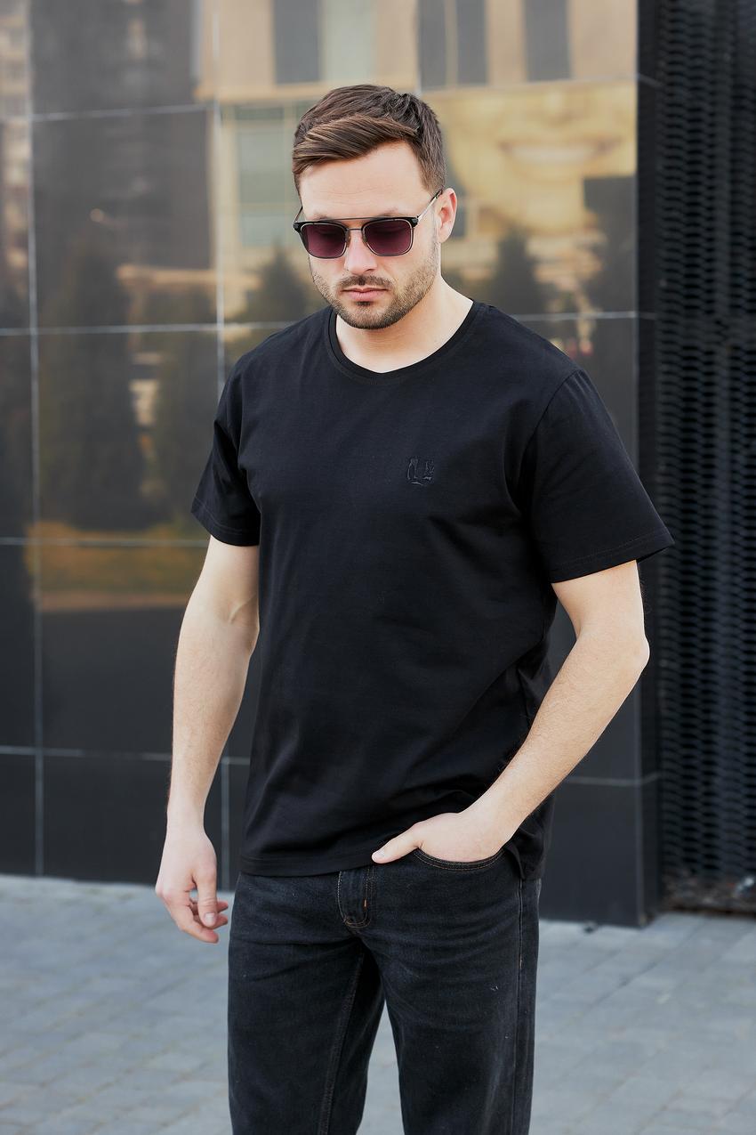 Футболка мужская М0174 XXL Черный (898-1-64)