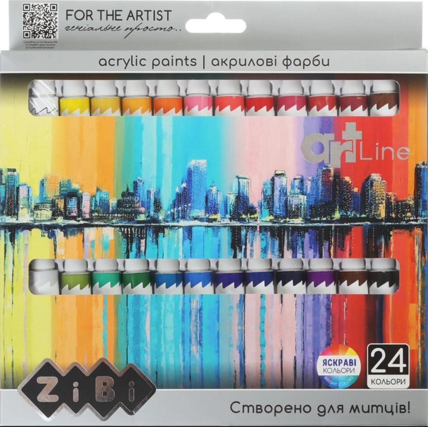 Набор акриловых красок ZiBi Art Line 24 цвета по 12 мл - фото 3