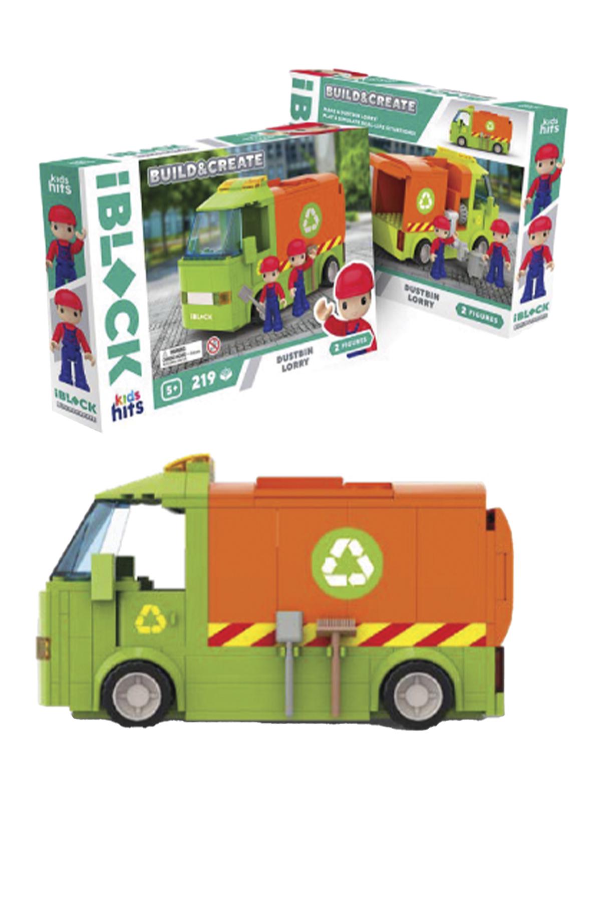 Конструктор Kids hits IBLOCK JUNIOR Вантажівка для збору сміття Різнокольоровий (ЦБ-00264669)