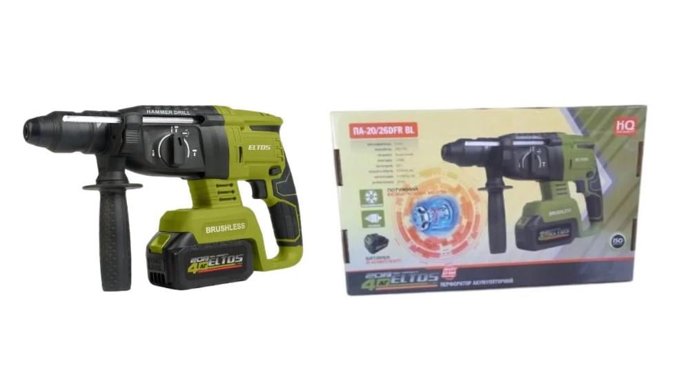 Перфоратор акумуляторний Eltos ПА-20/26DFR BL DFR-патрон 20В (56547) - фото 4 Перфоратор акумуляторний Eltos ПА-20/26DFR BL DFR-патрон 20В (56547) - фото 4