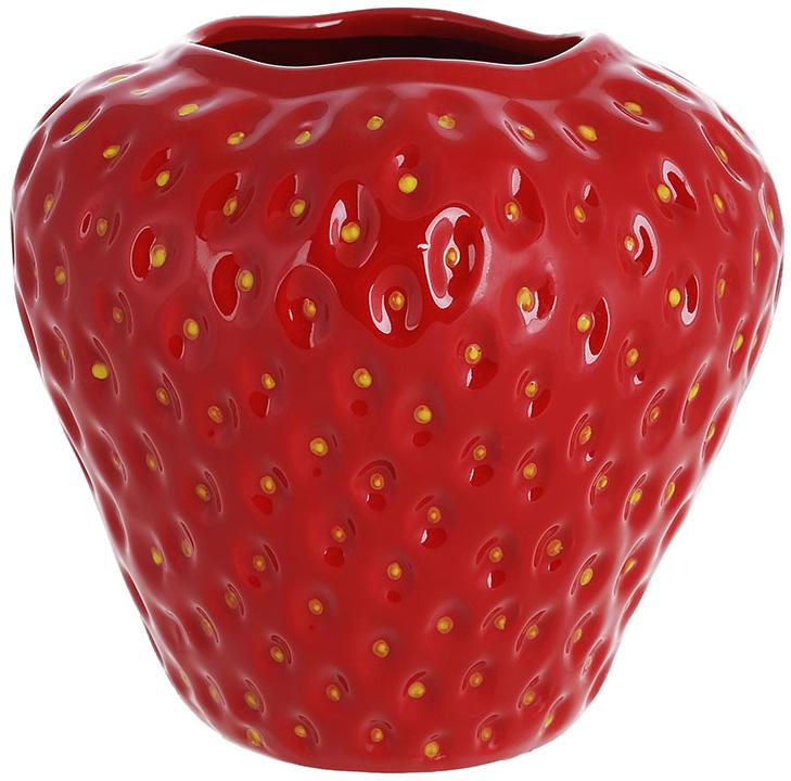 Ваза керамическая Strawberry 18х17 см Красный Ваза керамическая Strawberry 18х17 см Красный