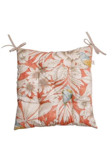 Подушка на стул Птичка на терракоте 40x40 см (27262002)