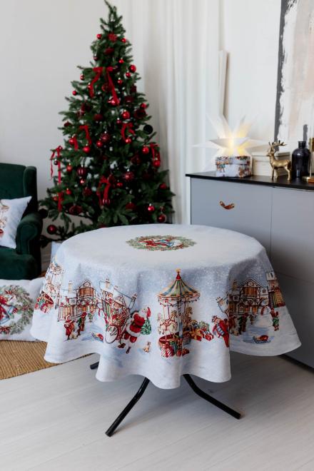 Скатерть гобеленовая Прованс Carousel d 180 см (41709)