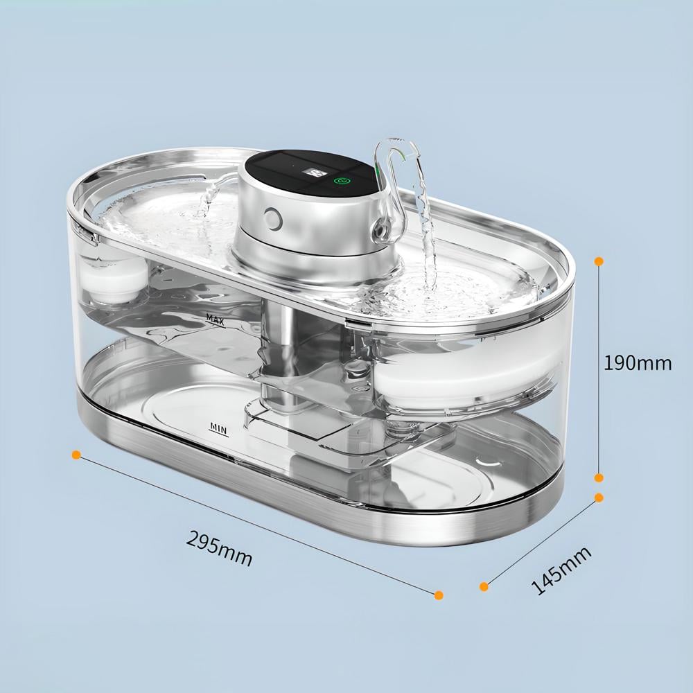 Поилка-фонтан для кошек и собак NPET WF230 V2 3 л с датчиком движения нержавеющая сталь Прозрачный (1104) - фото 9 Поилка-фонтан для кошек и собак NPET WF230 V2 3 л с датчиком движения нержавеющая сталь Прозрачный (1104) - фото 9