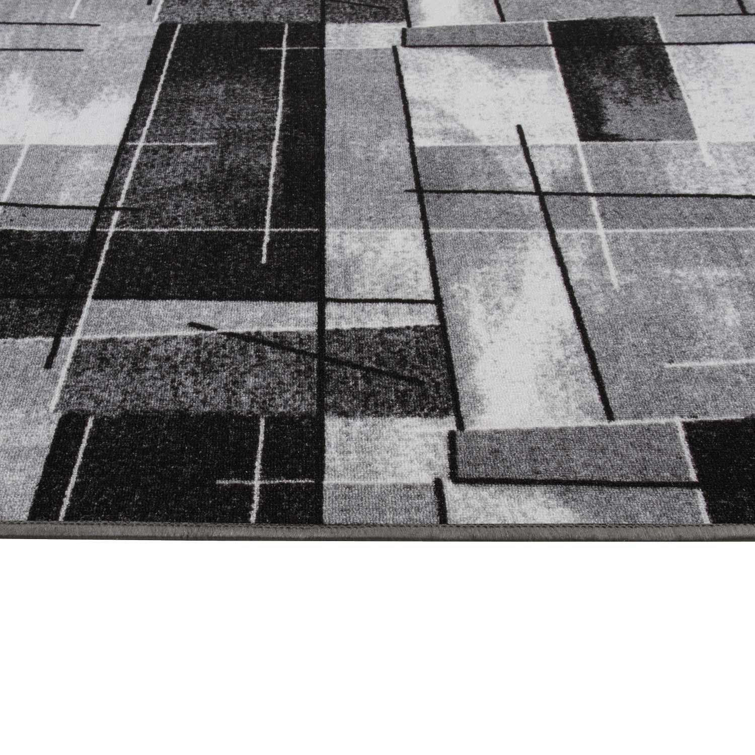 Килим безворсовий на повстяній основі DAKARIA Print Run Скло-p8 2x2,5 м Сірий (00-00023318) - фото 10