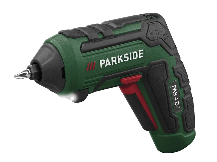 Отвертка аккумуляторная PARKSIDE PAS 4 D7 с 4 насадками для гриля 4 V/10 Nm (2781626062)