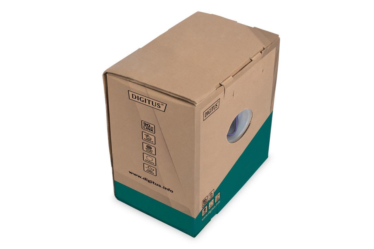 Кабель інсталяційний Assmann CAT 6 U-UTP DK-1613-VH-305 250 МГц Eca EN 50575 AWG 23/1 sx паперова коробка 305 м Violet - фото 2 Кабель інсталяційний Assmann CAT 6 U-UTP DK-1613-VH-305 250 МГц Eca EN 50575 AWG 23/1 sx паперова коробка 305 м Violet - фото 2