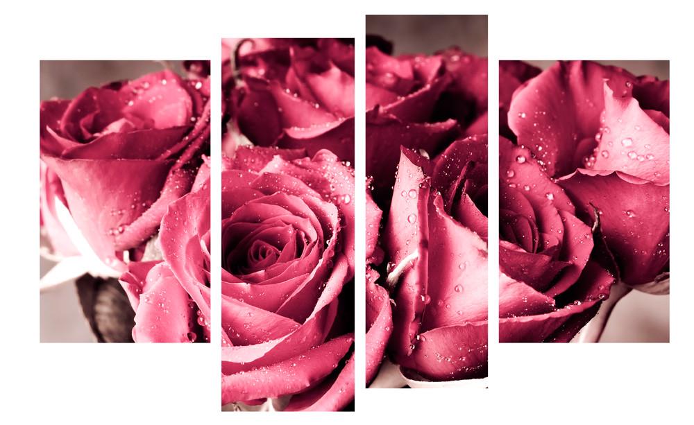 Модульная картина Декор Карпаты Розы 110х70 см (M4-c6)